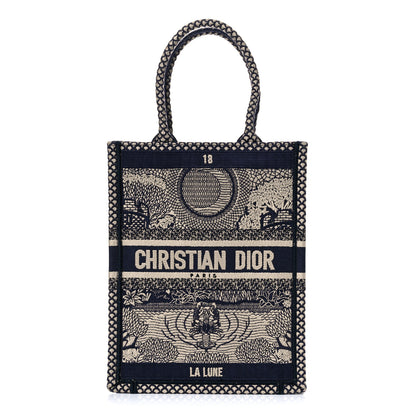 Christian Dior Embroidered La Lune Tarot Vertical Book Tote Blue 1 of 11