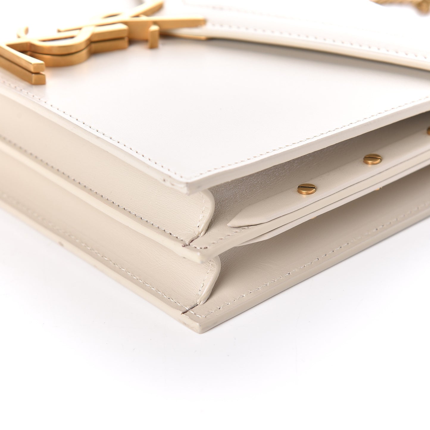 Calfskin Monogram Cassandra Clasp Bag Porcellana