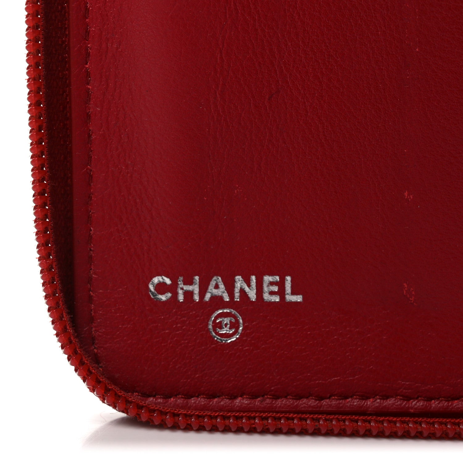 Chanel Caviar Large CC Timeless Zip Around Organizer Wallet Red 6 of 10