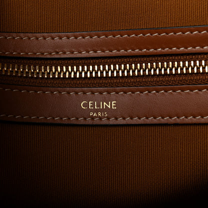 Celine Triomphe Canvas Calfskin Horizontal Cabas Tan 6 of 11