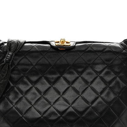 Chanel Lambskin Quilted Shoulder Bag Black 8 of 10