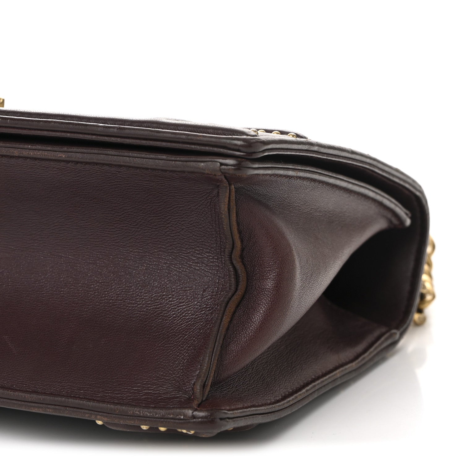 Christian Dior Lambskin Studded Medium Diorama Flap Bag Burgundy 20 of 23
