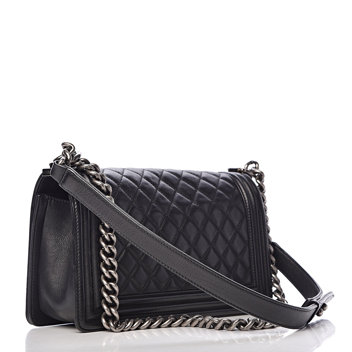 Chanel Calfskin Quilted Medium Boy Flap Black 3 of 16