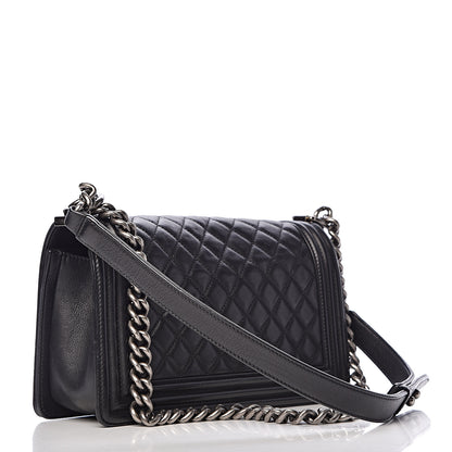 Chanel Calfskin Quilted Medium Boy Flap Black 3 of 16