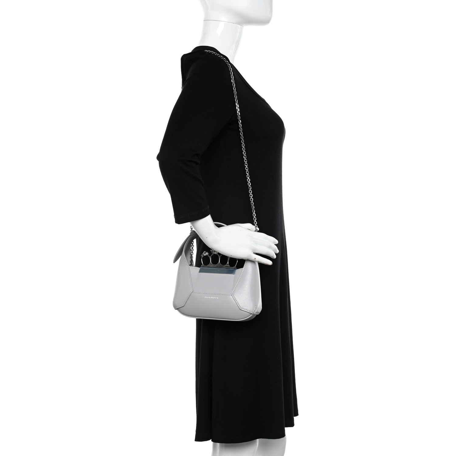 Alexander McQueen Calfskin Mini The Jeweled Hobo Dust 2 of 13