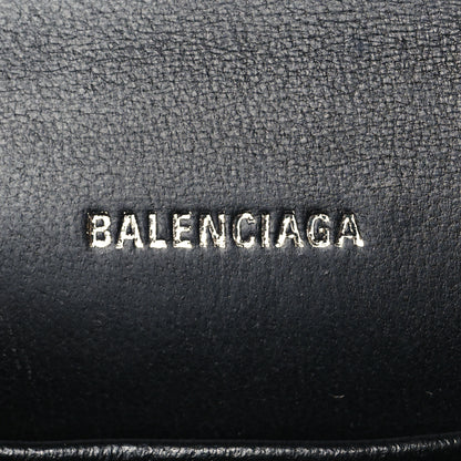 Balenciaga Patent Calfskin Lizard Embossed XS Sharp Top Handle Bag Black 6 of 10