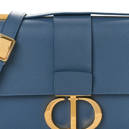 Christian Dior Grained Calfskin 30 Montaigne Flap Bag Blue 7 of 9
