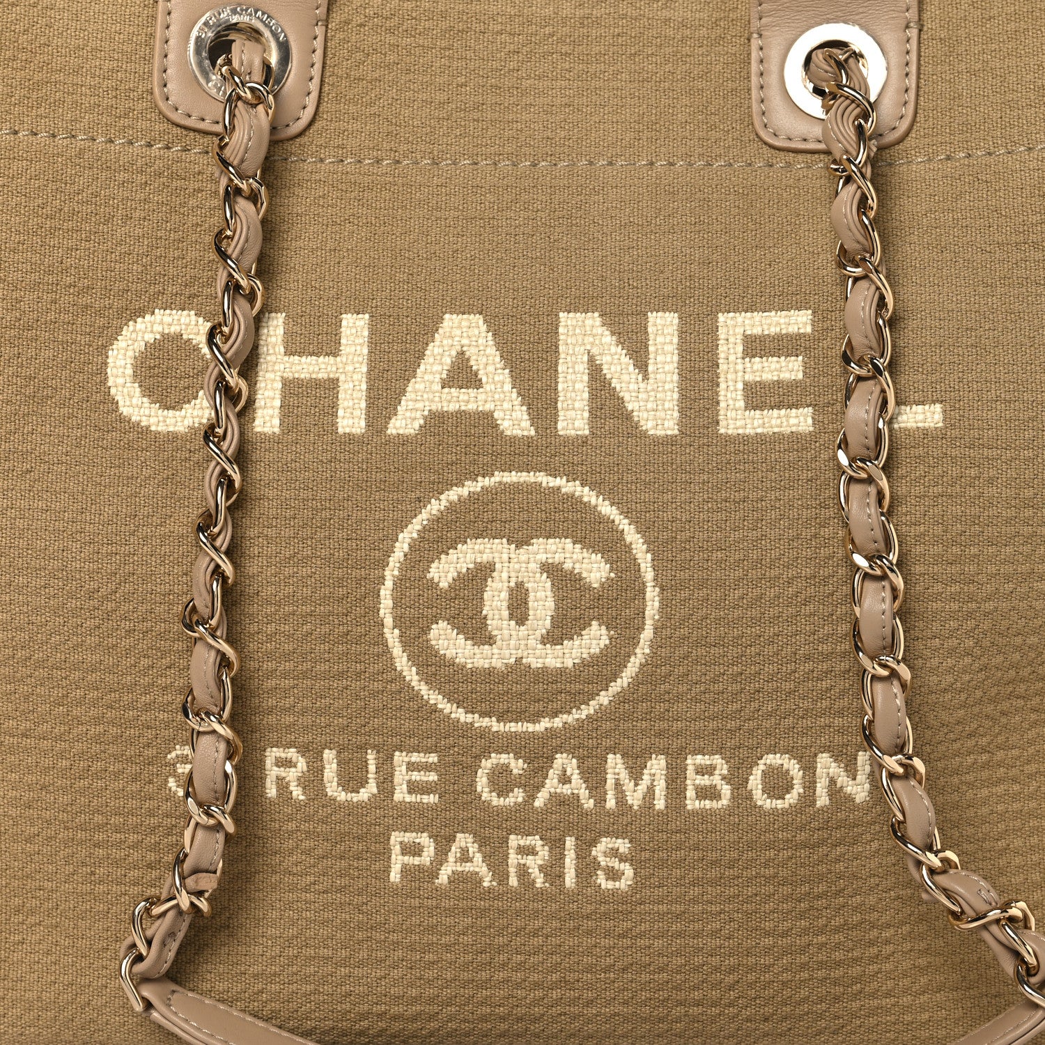 Chanel Mixed Fibers Medium Deauville Tote Beige 8 of 10