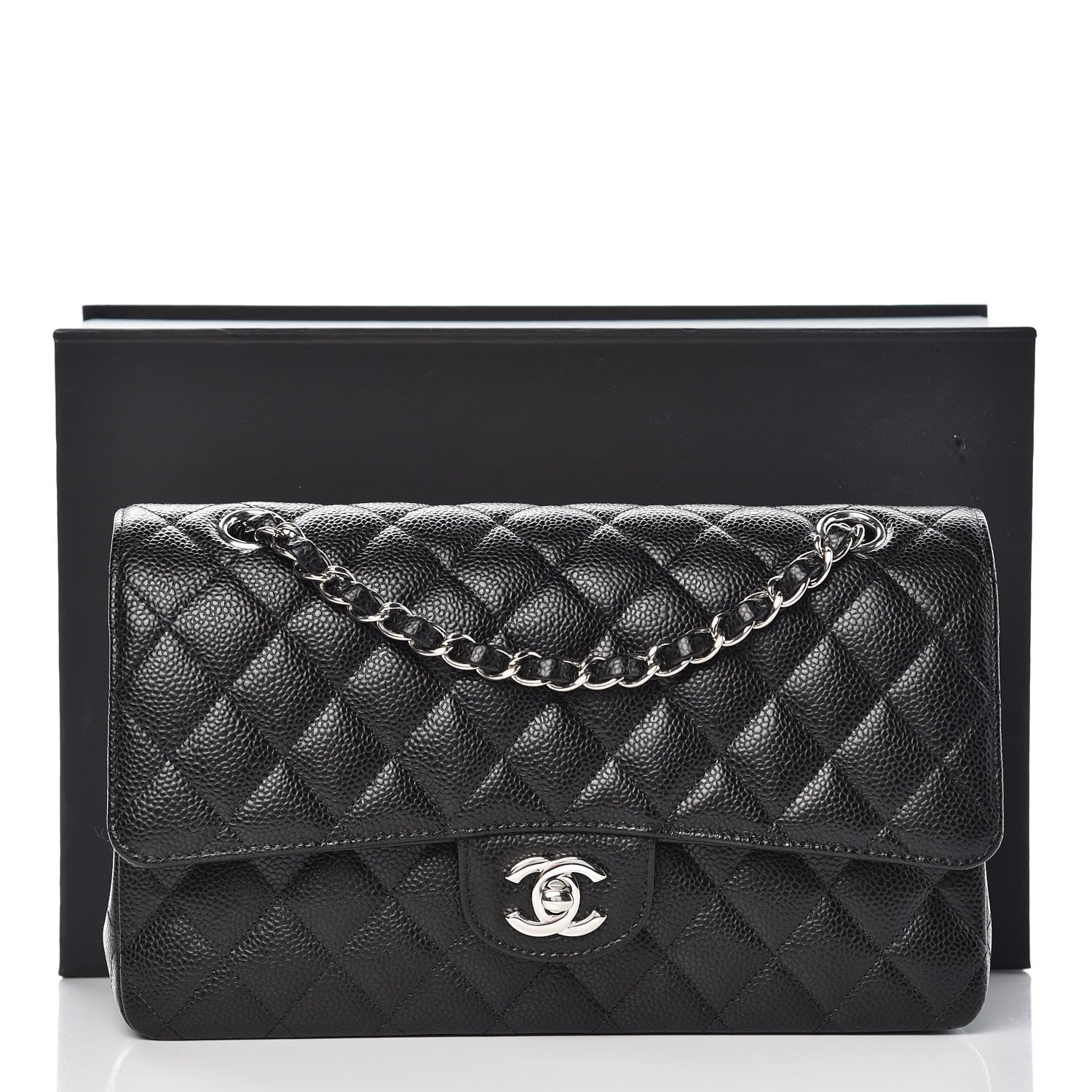 Chanel Caviar Quilted Medium Double Flap Black 11 of 11