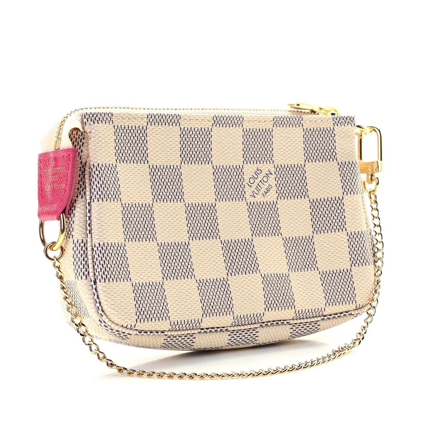 Damier Azur 2021 Christmas Animation Hollywood Mini Pochette Accessories Fuchsia