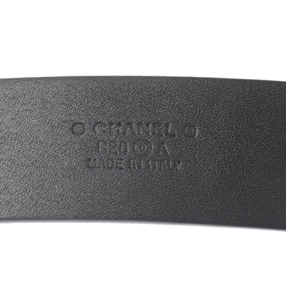 Chanel Calfskin Paris Button CC Belt 80 32 Black 4 of 8