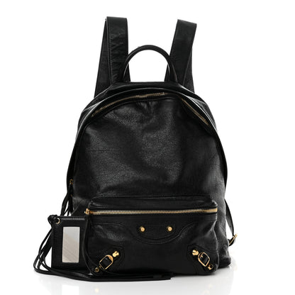 Balenciaga Agneau Classic Gold Hardware Backpack Black 3 of 12