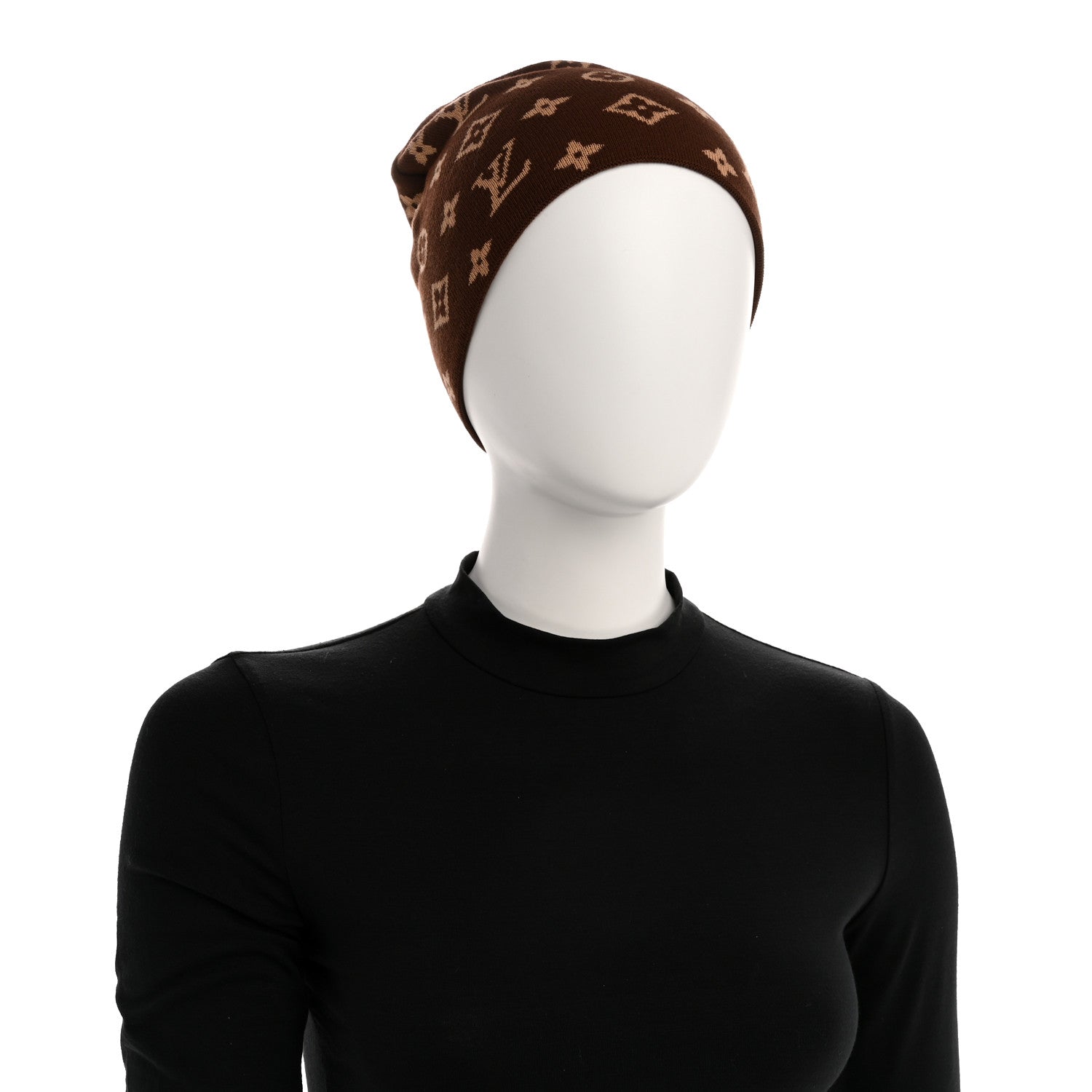 Louis Vuitton Cotton LV Fit Monogram Reversible Beanie Brown 2 of 9