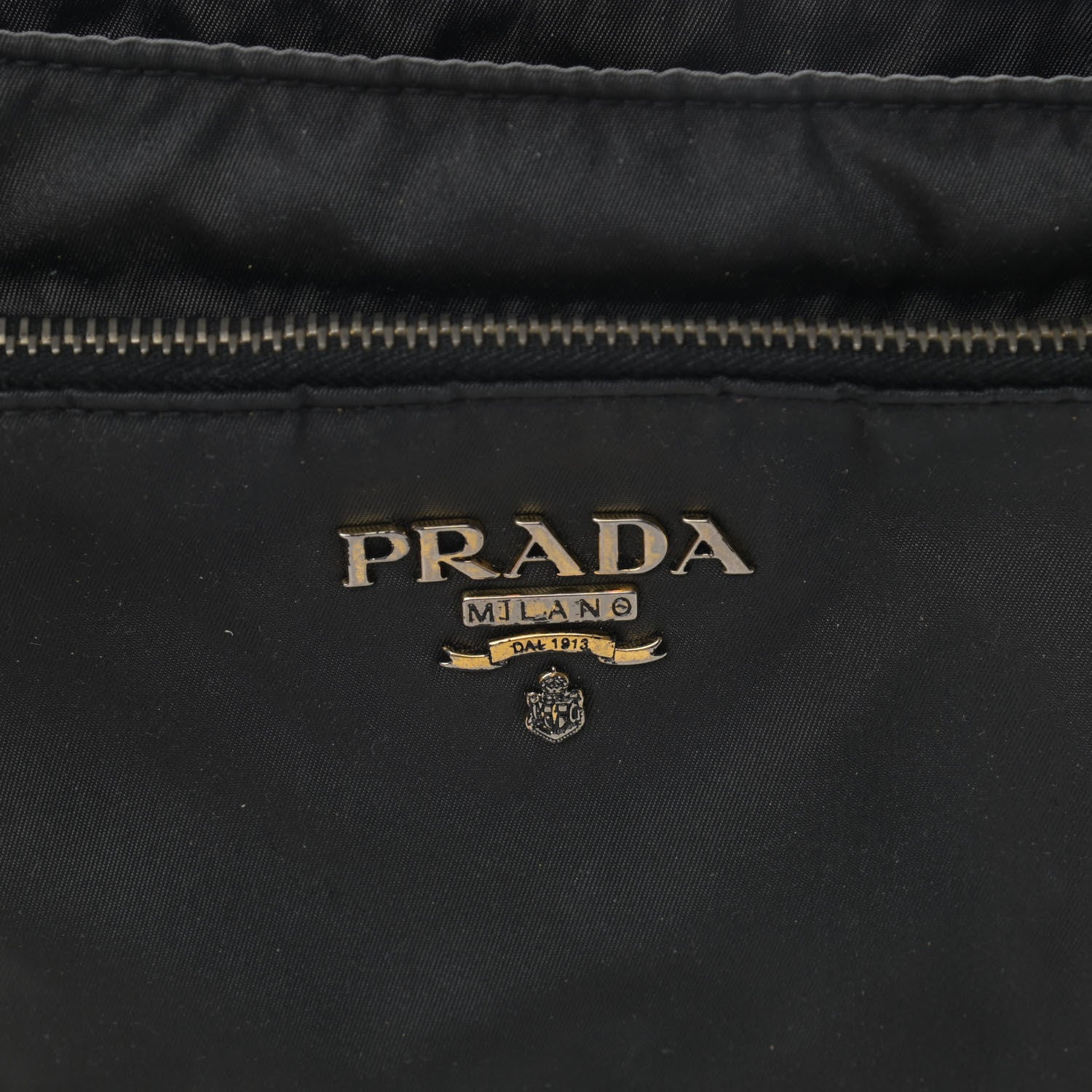 Prada Tessuto Nylon Saffiano Flat Messenger Bag Black 11 of 13