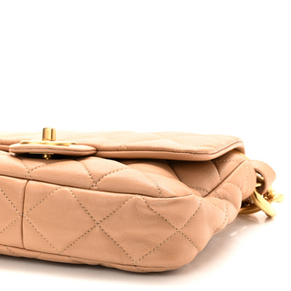 Chanel Lambskin Quilted Small CC Funky Town Flap Beige 10 of 10