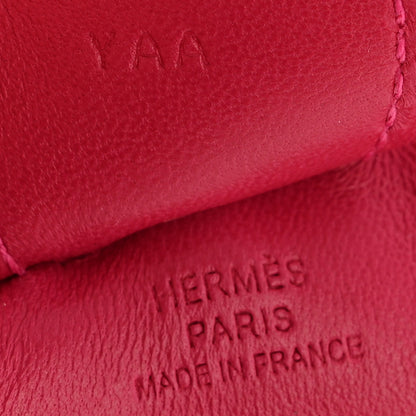 Hermes Milo Lambskin Grigri Rodeo Horse Bag Charm MM Rose Mexico 3 of 4
