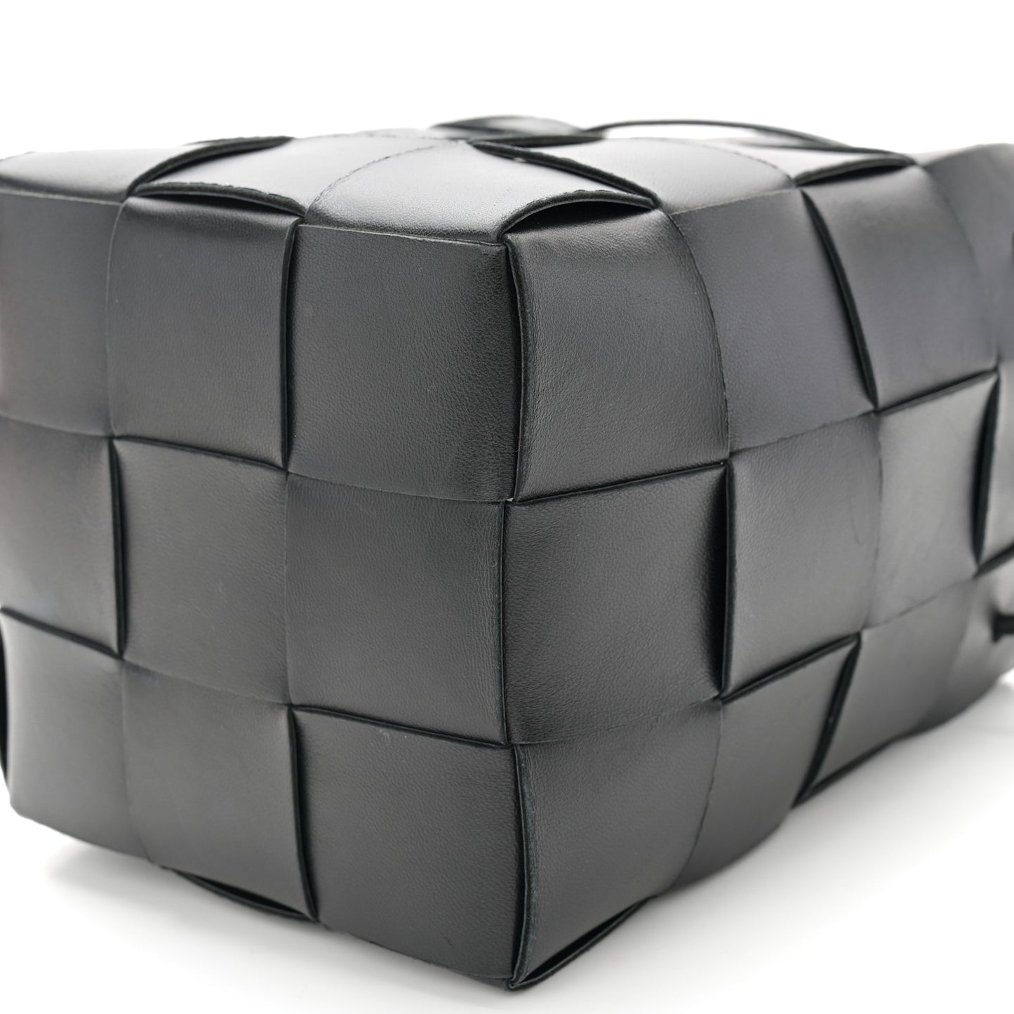 Nappa Maxi Intrecciato Cassette Bucket Bag Black