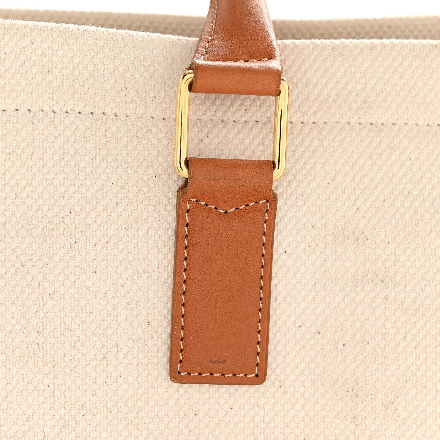 Celine Canvas Calfskin Horizontal Cabas Natural Tan 14 of 14