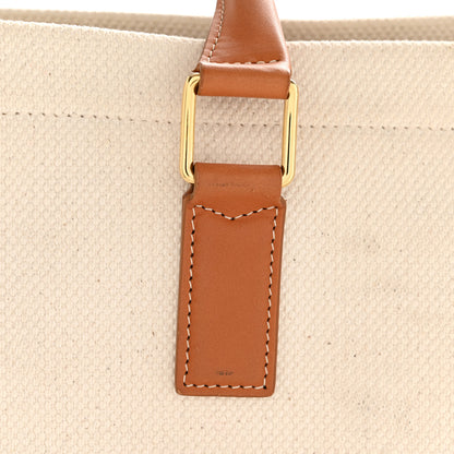 Celine Canvas Calfskin Horizontal Cabas Natural Tan 14 of 14