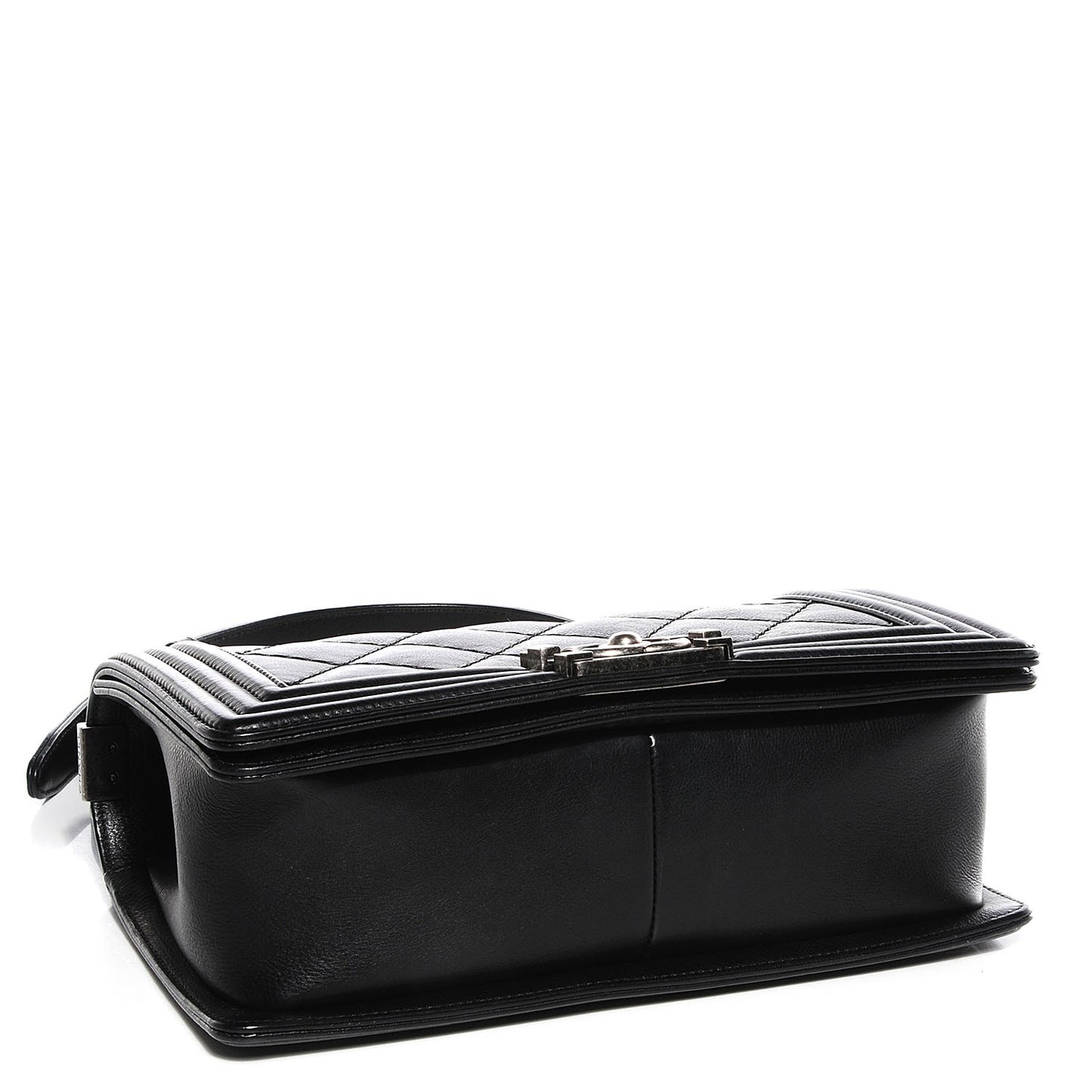 Calfskin Quilted Medium Boy Flap Black