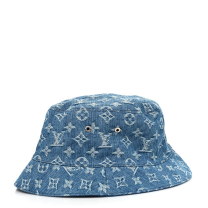 Louis Vuitton Monogram Denim Transformable Bob Bucket Hat 62 Blue 5 of 8