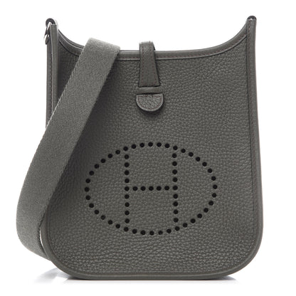 Hermes Taurillon Clemence Evelyne TPM Vert De Gris 1 of 9