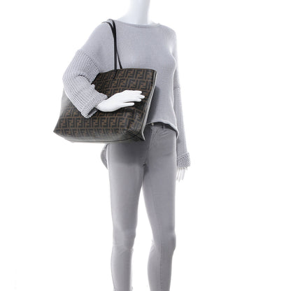 Fendi Zucca Spalmati Medium Roll Tote Tobacco Moro 2 of 10