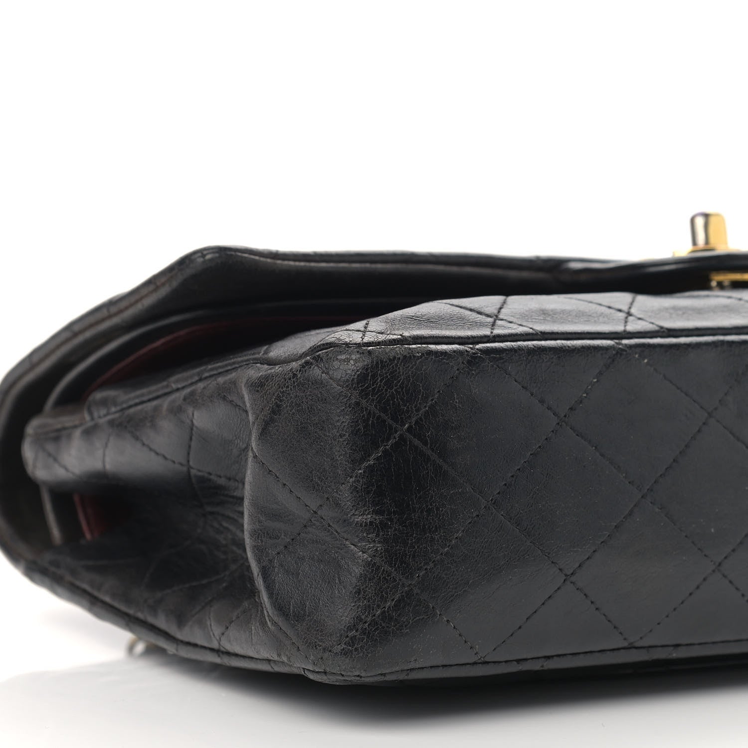 Chanel Lambskin Quilted Medium Double Flap Black 10 of 16