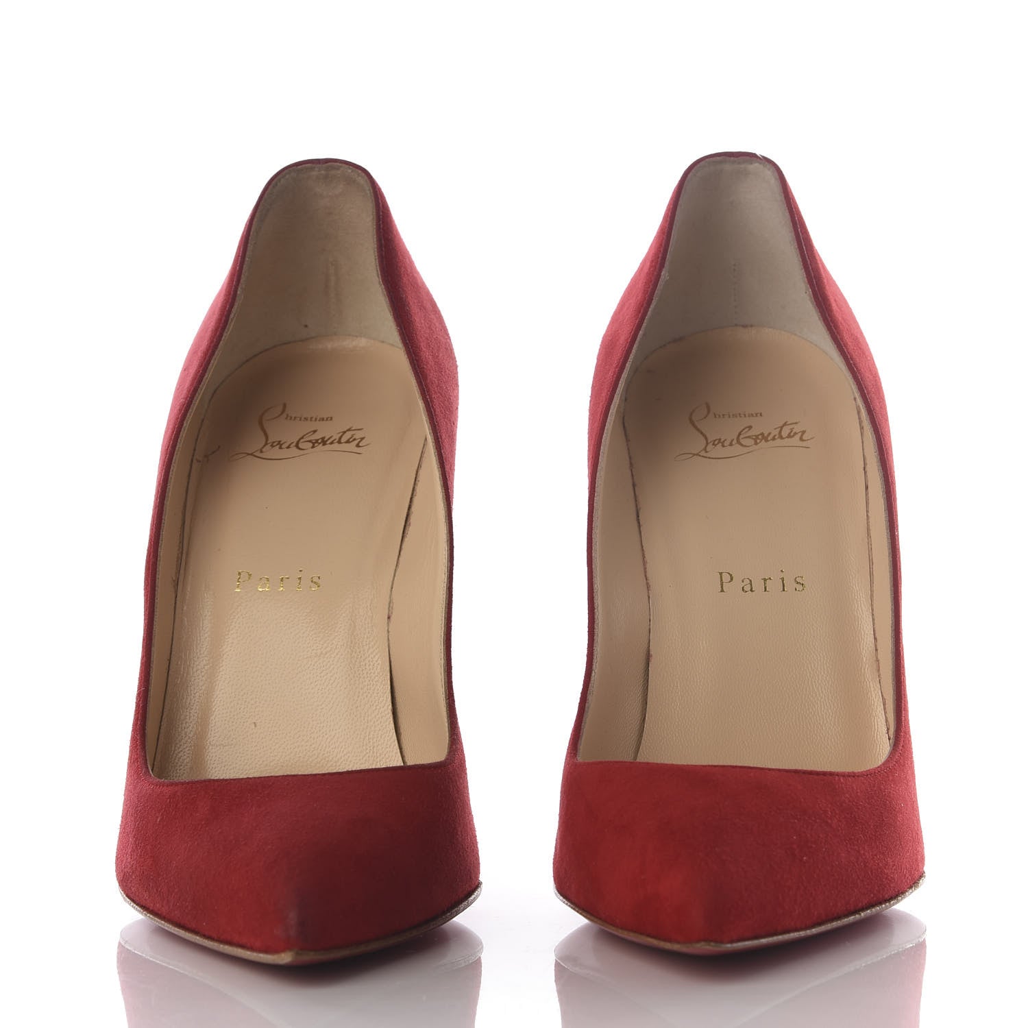 Christian Louboutin Veau Velours Pigalle Follies 100 Pumps 38 Oeillet 3 of 9