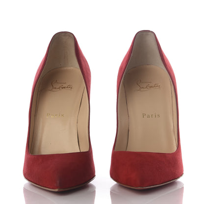 Christian Louboutin Veau Velours Pigalle Follies 100 Pumps 38 Oeillet 3 of 9