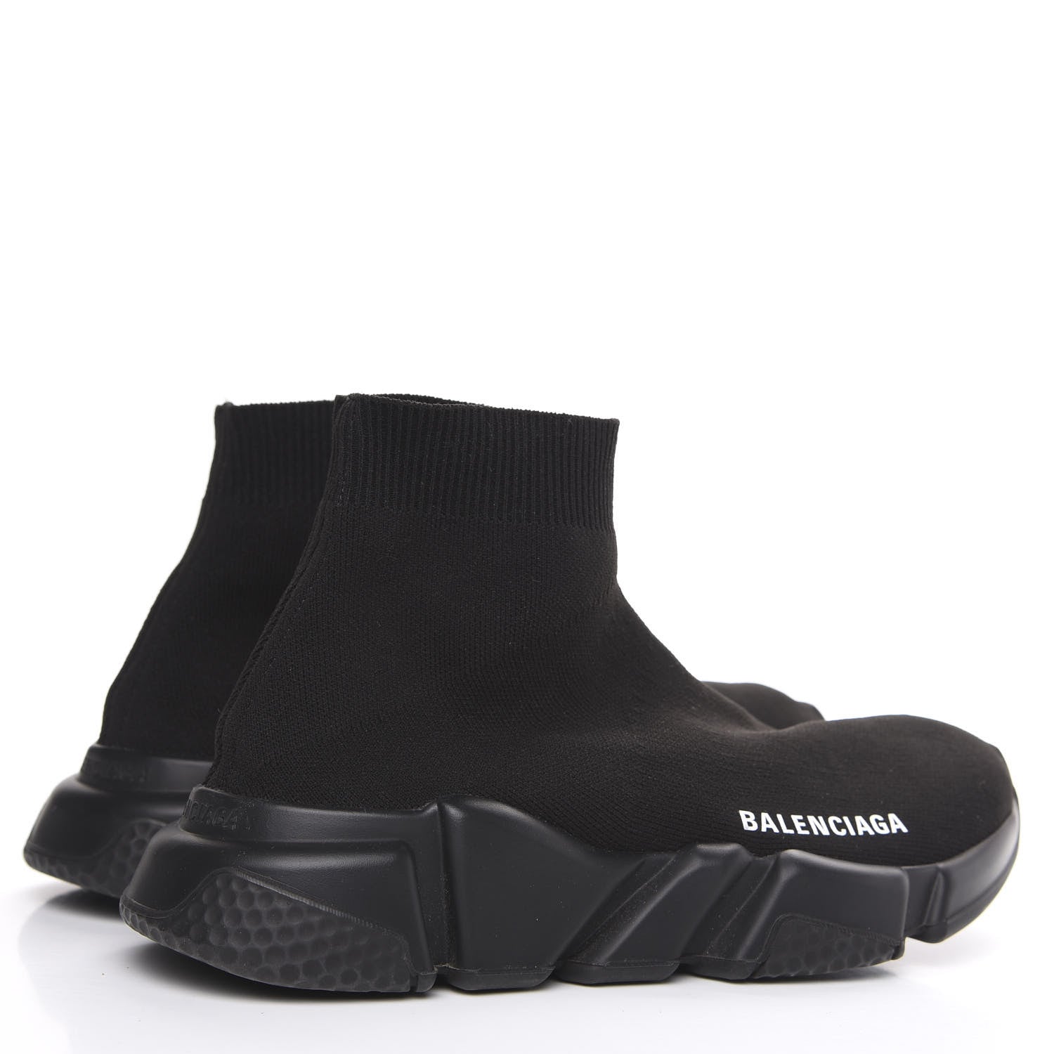 Balenciaga Neoprene Knit Womens Speed Sneakers 36 Black 4 of 7