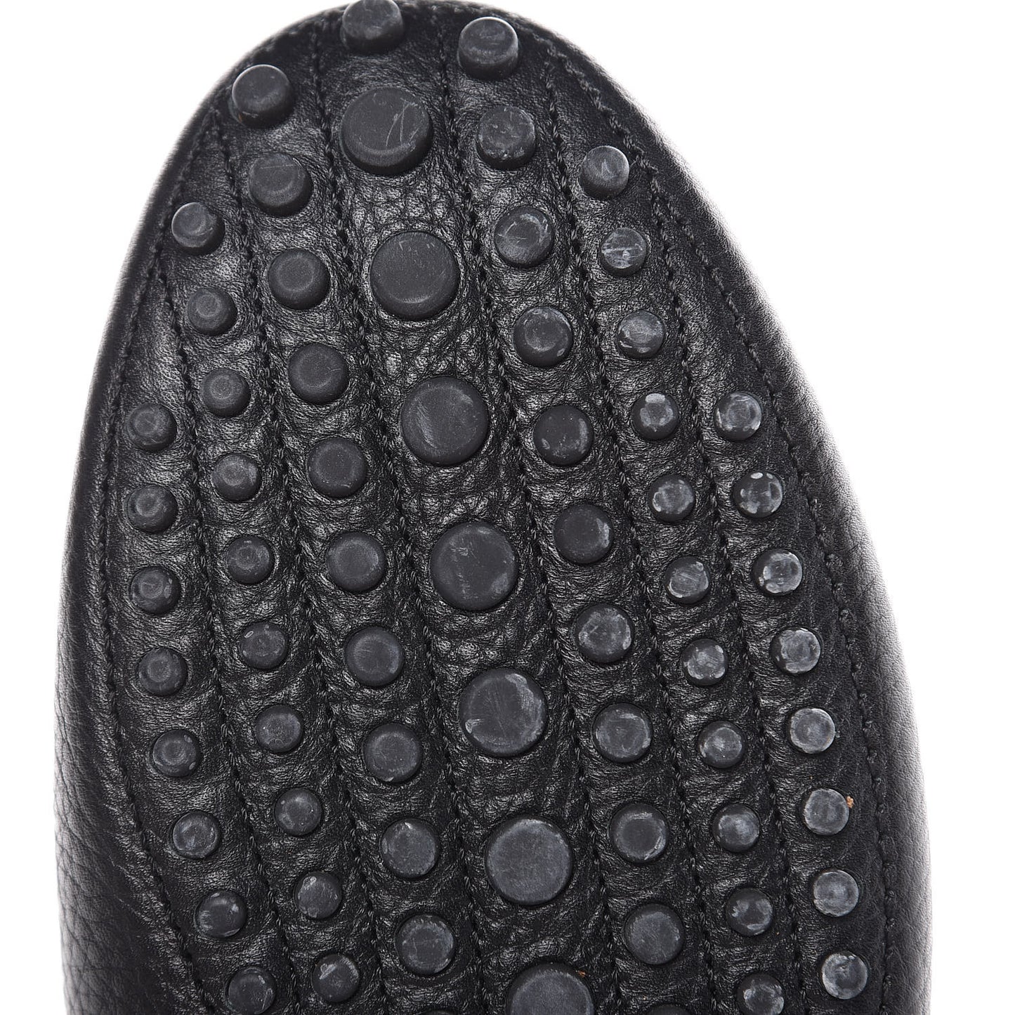 Calfskin Web Mens Horsebit Driver Loafers 7.5 Black