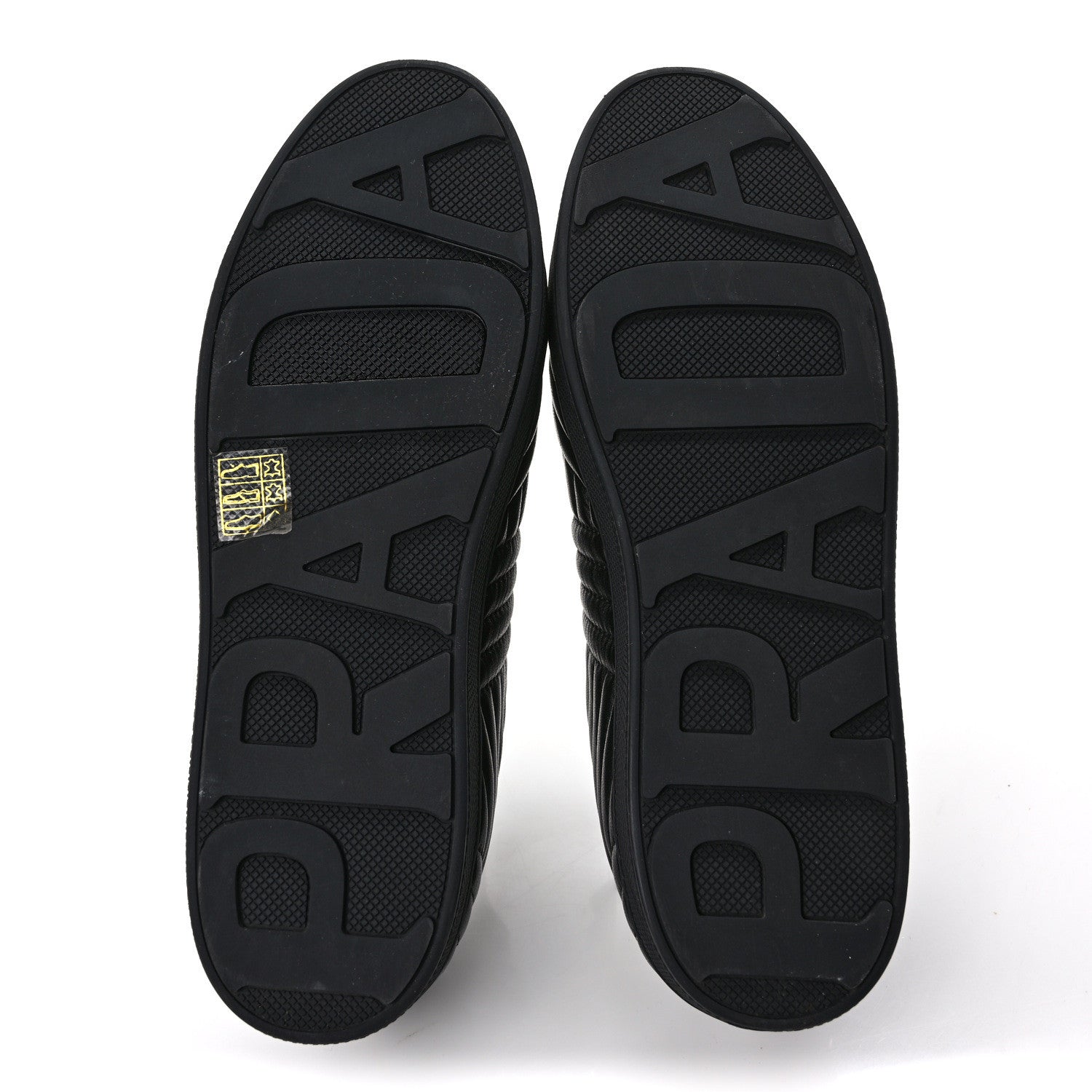 Prada Nappa Diagramme Womens Low Top Sneakers 39.5 Black 5 of 7