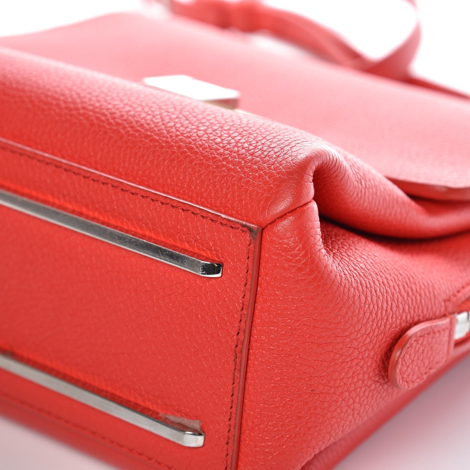 Balenciaga Grained Calfskin Le Dix Mini Soft Cartable Rouge Coquelicot 11 of 14