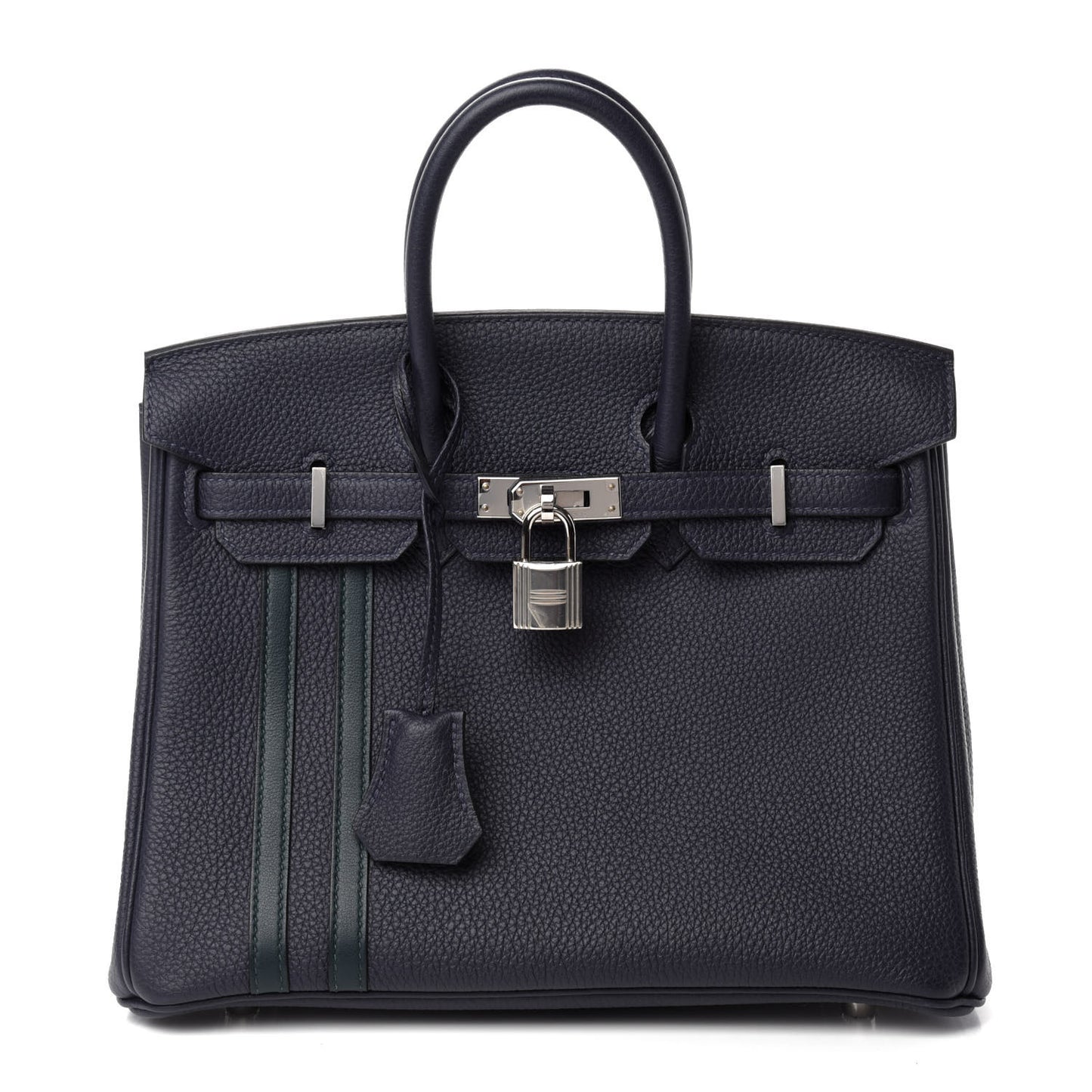 Togo Swift Officier Birkin 25 Bleu Nuit Vert Cypress