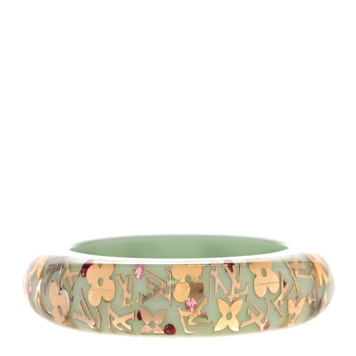 Louis Vuitton Resin Swarovski PM Inclusion Bracelet Peppermint 3 of 4