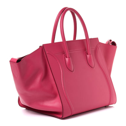 Celine Grained Calfskin Medium Phantom Luggage Fuchsia 2 of 10