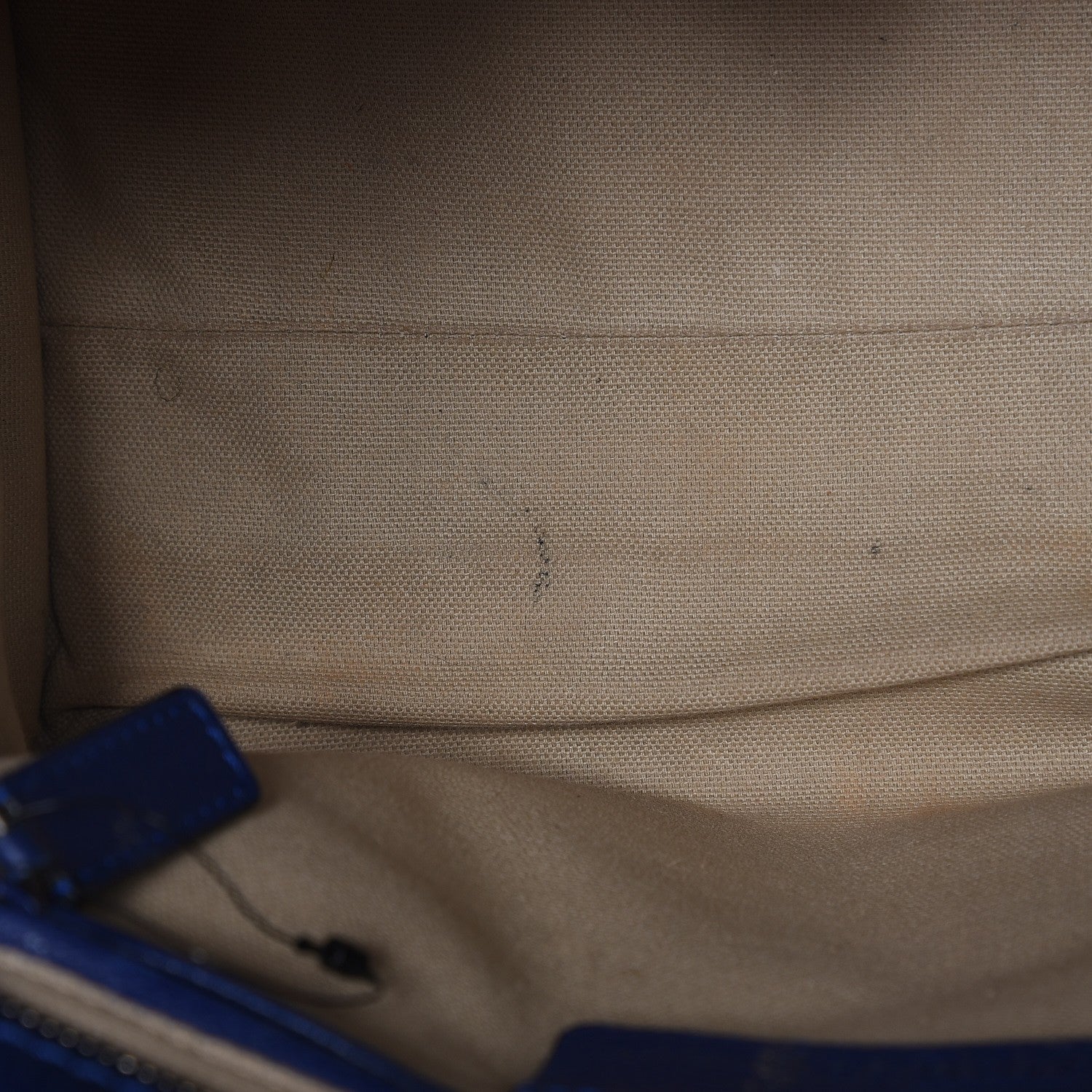 Alexander McQueen Pebbled Calfskin Small Skull Padlock Zip Around Tote Ultramarine 13 of 14