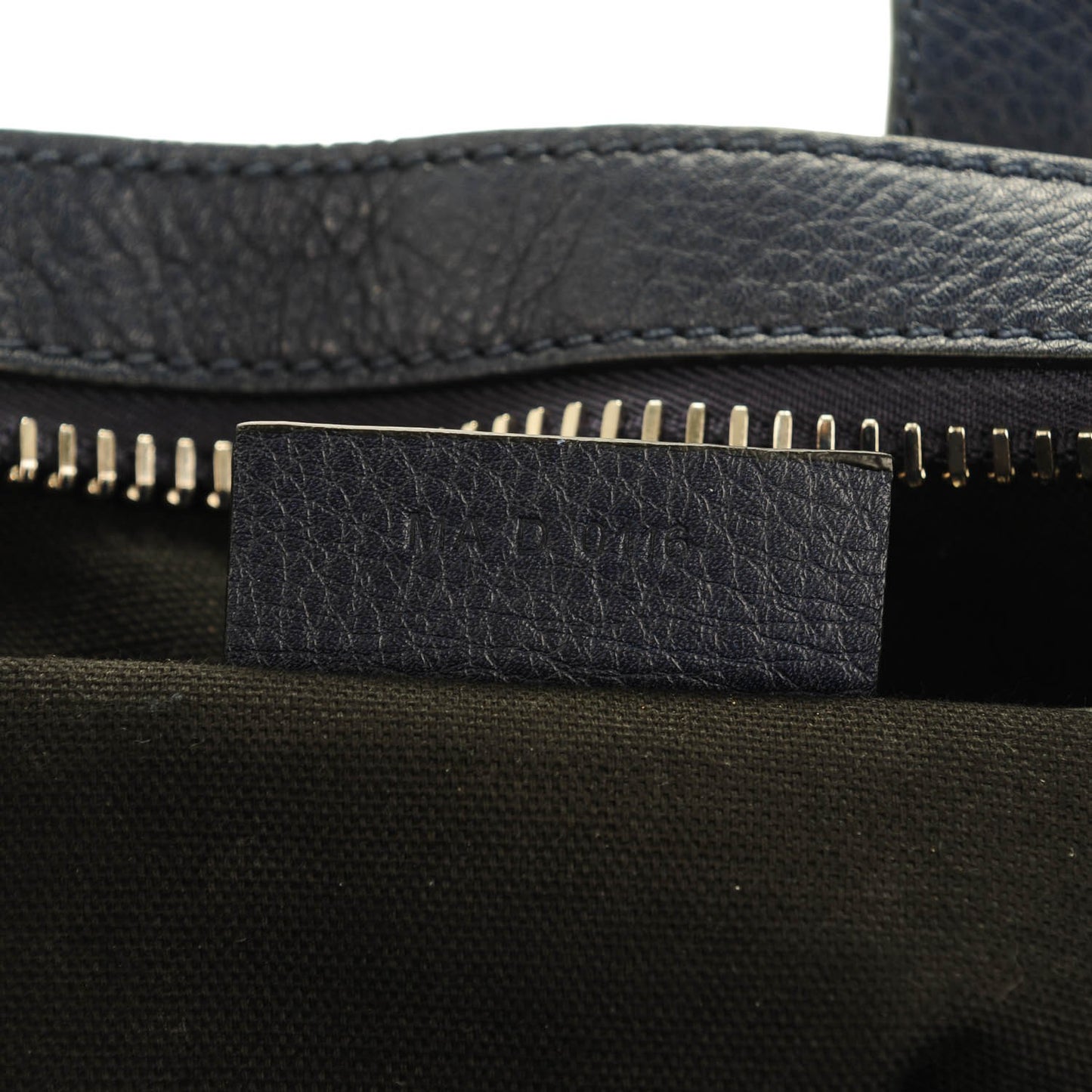 Waxy Grained Calfskin Medium Nightingale Navy