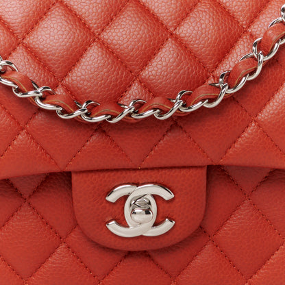 Chanel Caviar Quilted Medium Double Flap Red 9 of 11