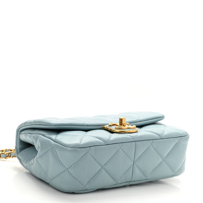 Chanel Lambskin Quilted Mini Flap Light Blue 4 of 10