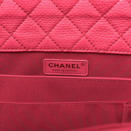 Chanel Calfskin Quilted XXL Travel Flap Bag Dark Pink 7 of 10