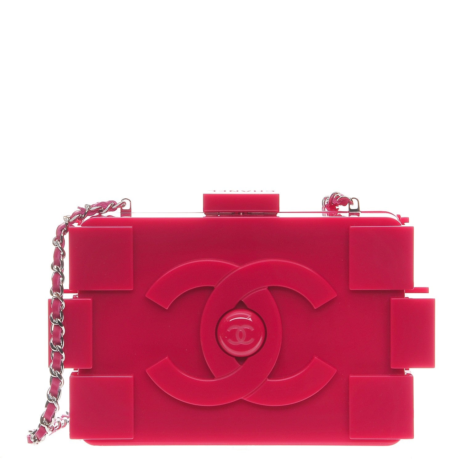 Chanel Plexiglass Boy Brick Lego Clutch Pink 1 of 8