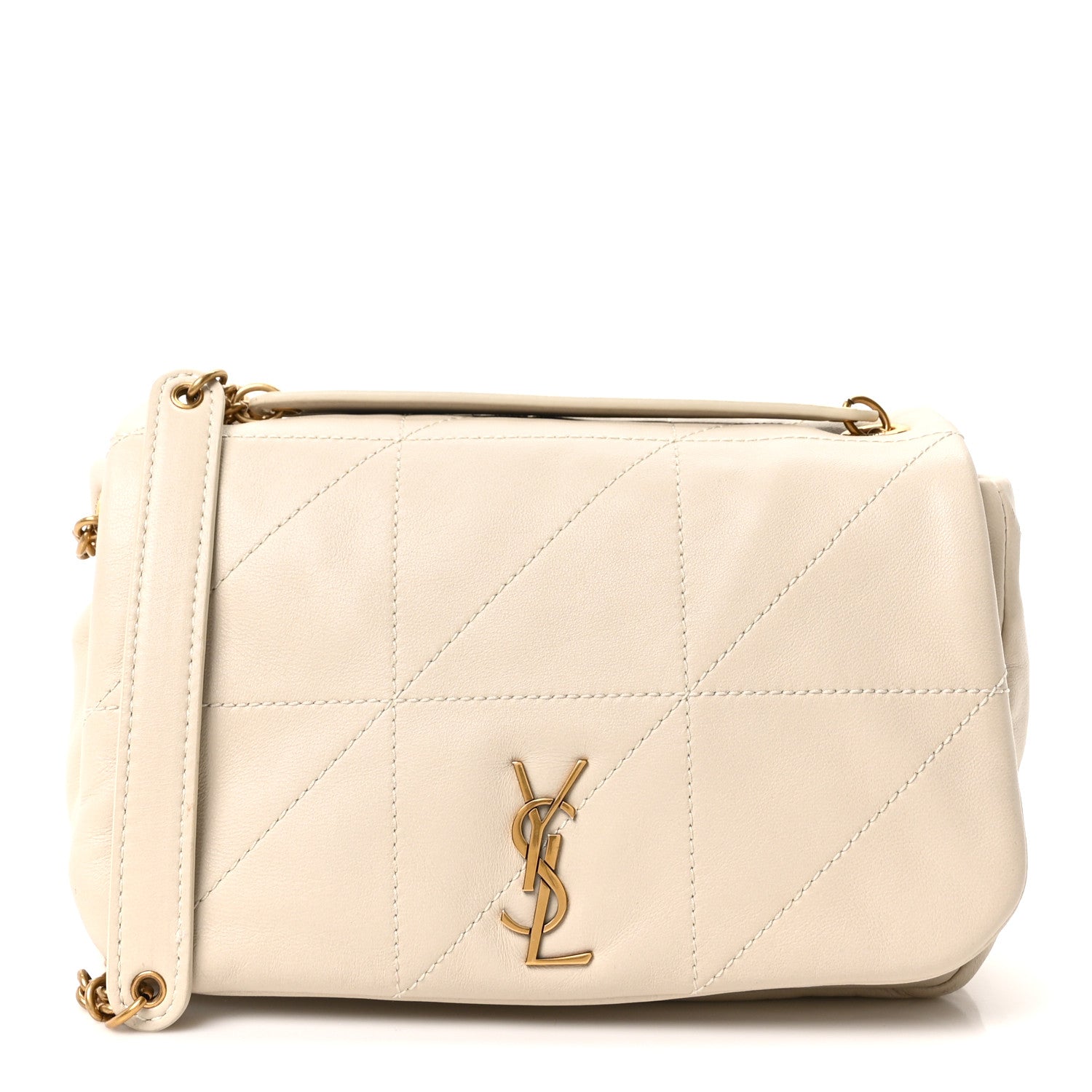 Saint Laurent Lambskin Matelasse Monogram Mini Jamie 4.3 Crema Soft 1 of 10