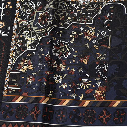 Hermes Silk Twill Tapis Persans Scarf 140 Bronze Black Kaki 6 of 6