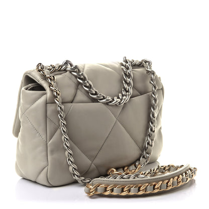 Chanel Lambskin Quilted Medium Chanel 19 Flap Grey 2 of 9