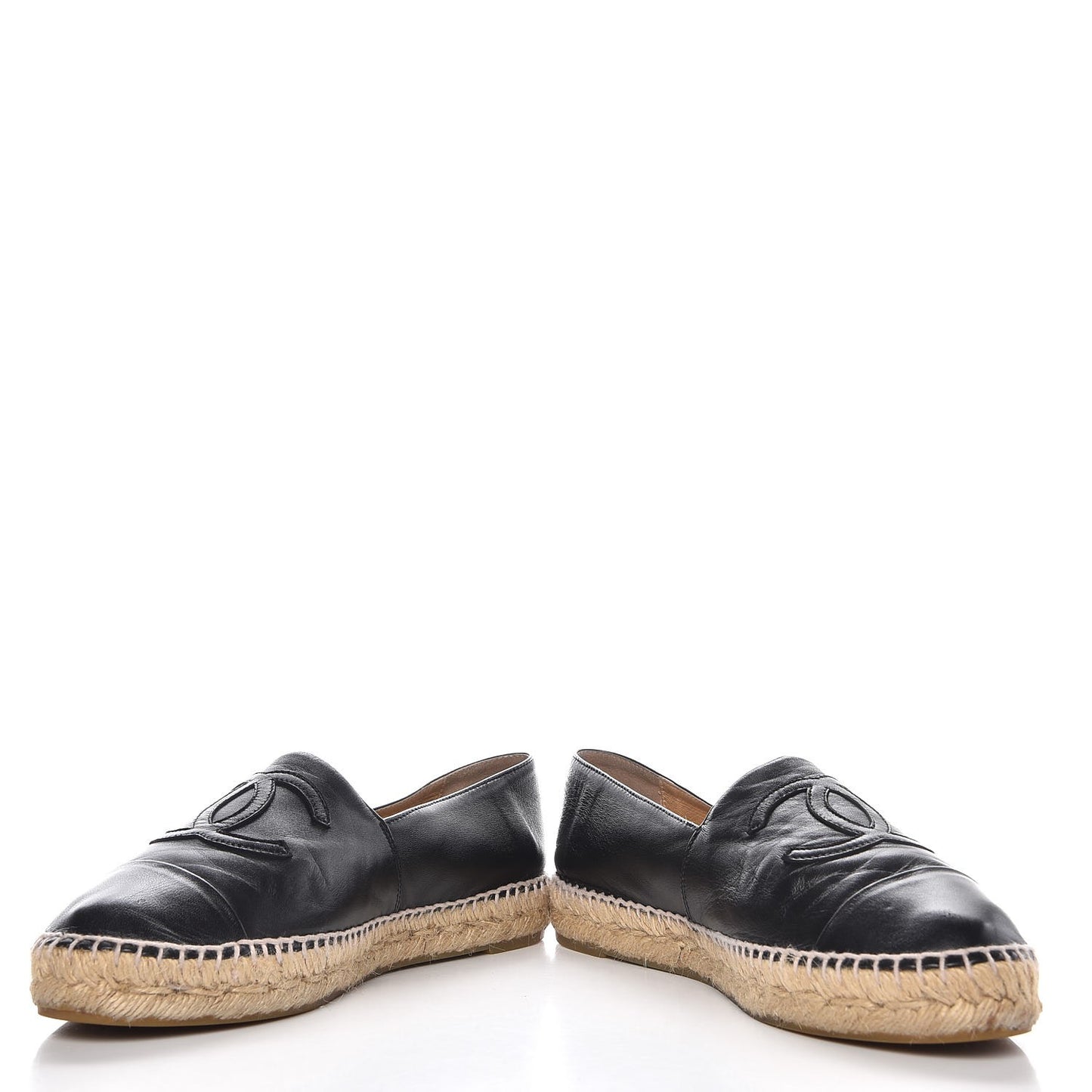Lambskin CC Espadrilles 40 Black