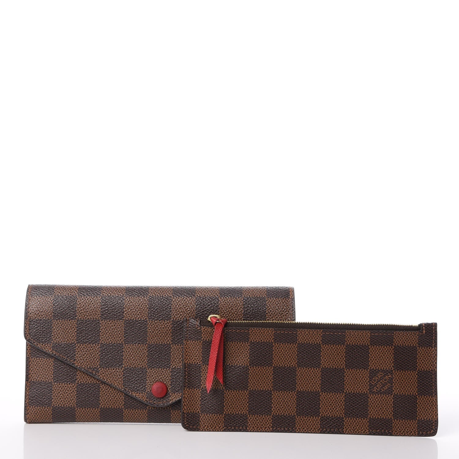 Louis Vuitton Damier Ebene Josephine Wallet Red 6 of 17