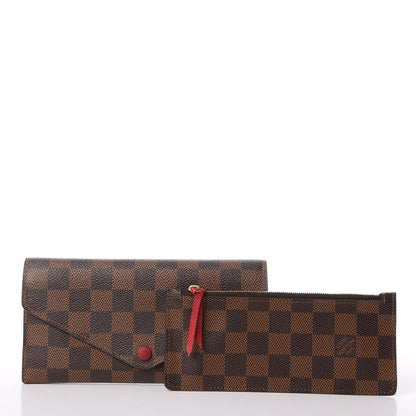 Louis Vuitton Damier Ebene Josephine Wallet Red 6 of 17