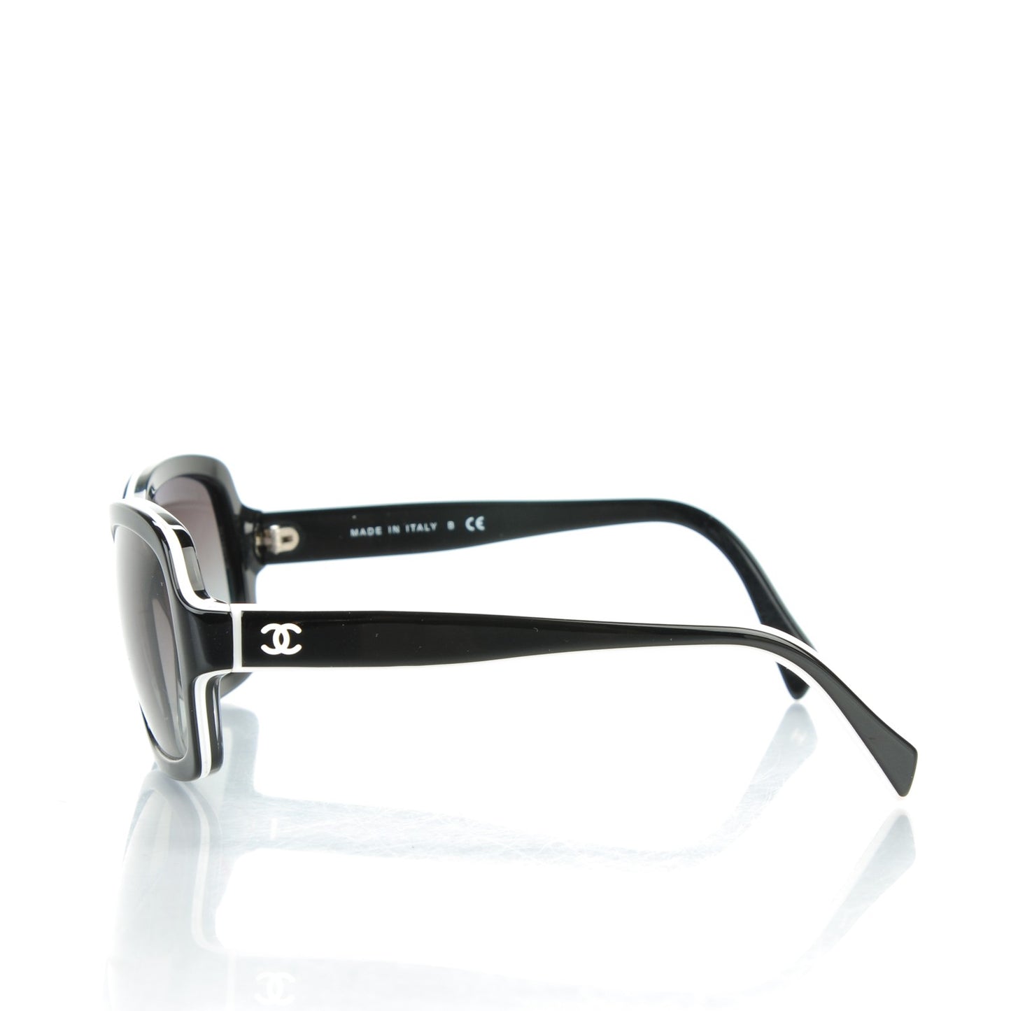 CC Logo Sunglasses 5143 Black White